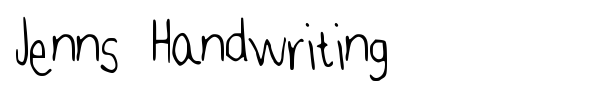 Jenns Handwriting font preview